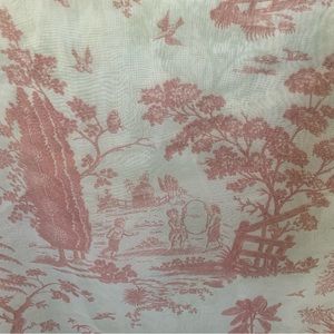 Vintage Laura Ashley Toile Sheer Fabric